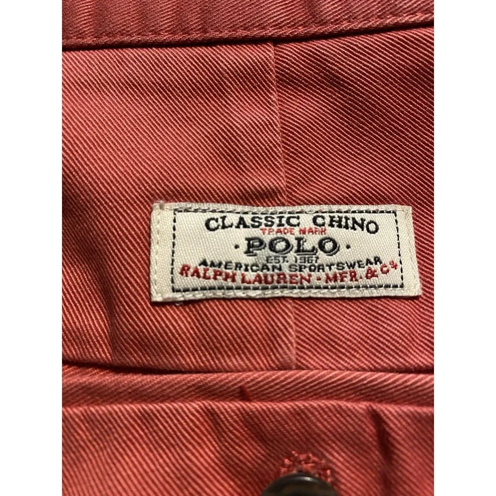 Vintage Polo By Ralph Lauren Shorts‎ chino prospect shorts Red Men's 32 Golf EUC